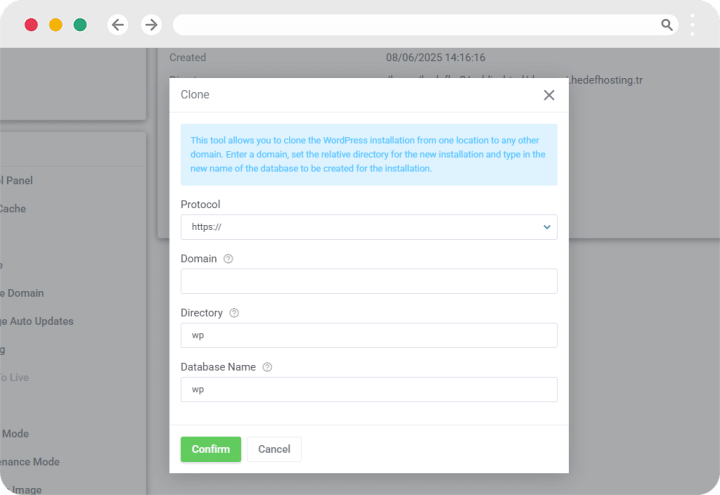 clone website